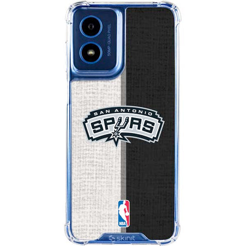 NBA San Antonio Spurs Canvas Moto G Play 4G (2024) Clear Case