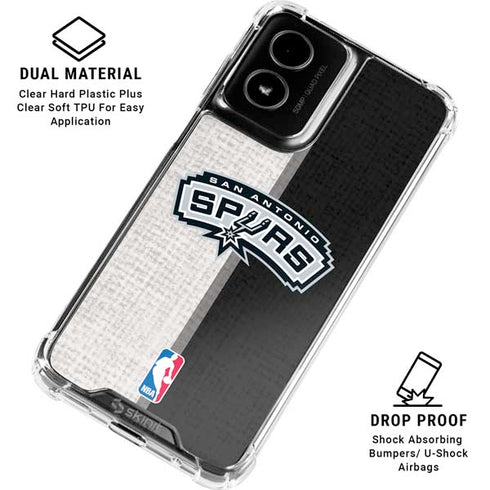 NBA San Antonio Spurs Canvas Moto G Power 5G (2024) Clear Case