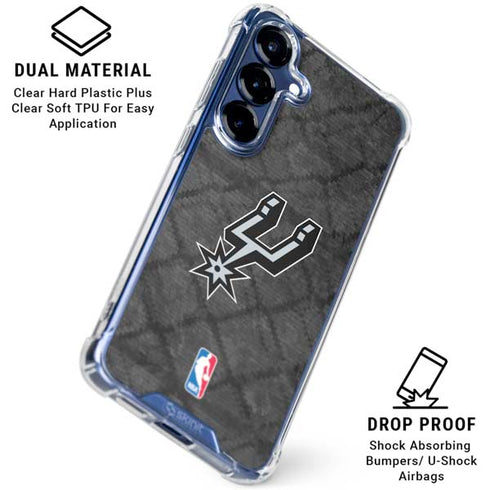 NBA San Antonio Spurs Dark Rust Galaxy S25 Plus Clear Case