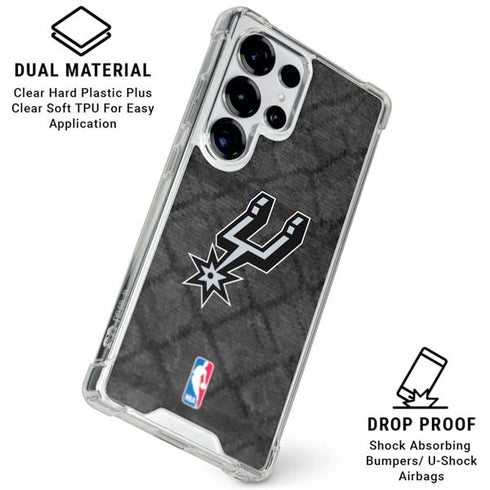NBA San Antonio Spurs Dark Rust Galaxy S25 Ultra Clear Case