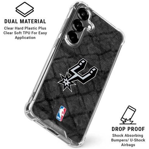 NBA San Antonio Spurs Dark Rust Galaxy S26 Plus Clear Case