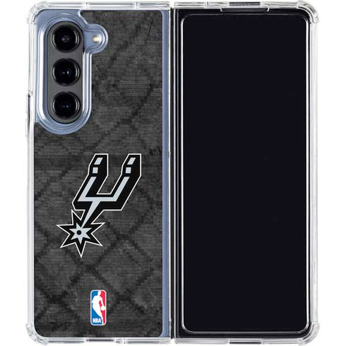 NBA San Antonio Spurs Dark Rust Galaxy Z Fold5 5G Clear Case