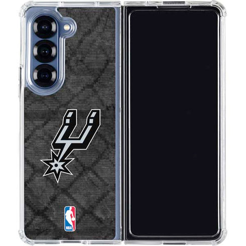 NBA San Antonio Spurs Dark Rust Galaxy Z Fold6 Clear Case
