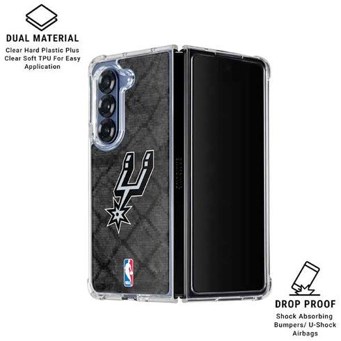 NBA San Antonio Spurs Dark Rust Galaxy Z Fold6 Clear Case