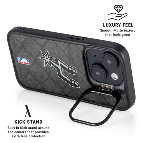 NBA San Antonio Spurs Dark Rust iPhone 14 Plus Kickstand Case