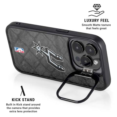 NBA San Antonio Spurs Dark Rust iPhone 14 Pro Max Kickstand Case