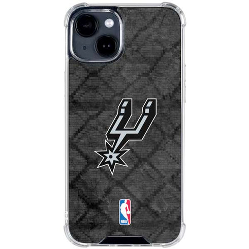 NBA San Antonio Spurs Dark Rust iPhone 15 Clear Case