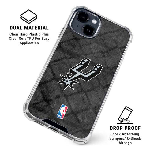 NBA San Antonio Spurs Dark Rust iPhone 15 Clear Case