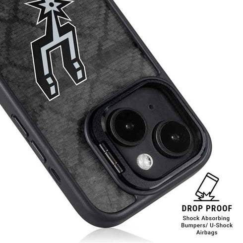 NBA San Antonio Spurs Dark Rust iPhone 15 Kickstand Case