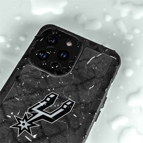 NBA San Antonio Spurs Dark Rust iPhone 15 Pro Waterproof Case