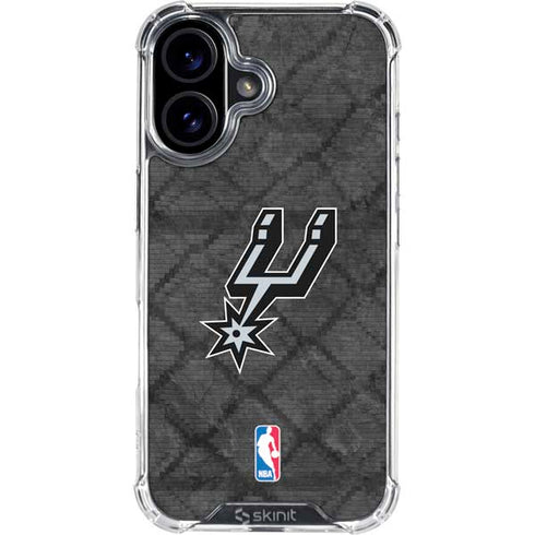 NBA San Antonio Spurs Dark Rust iPhone 16 Clear Case