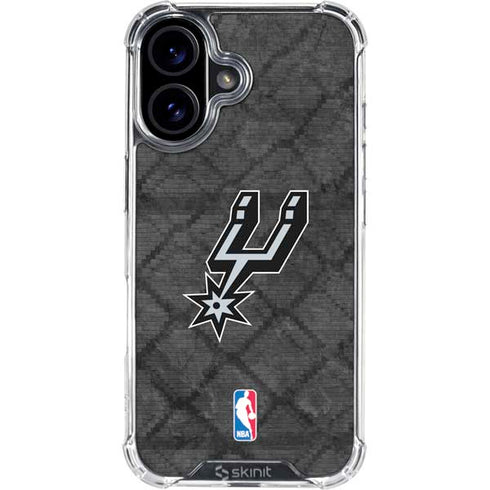 NBA San Antonio Spurs Dark Rust iPhone 16 Plus Clear Case