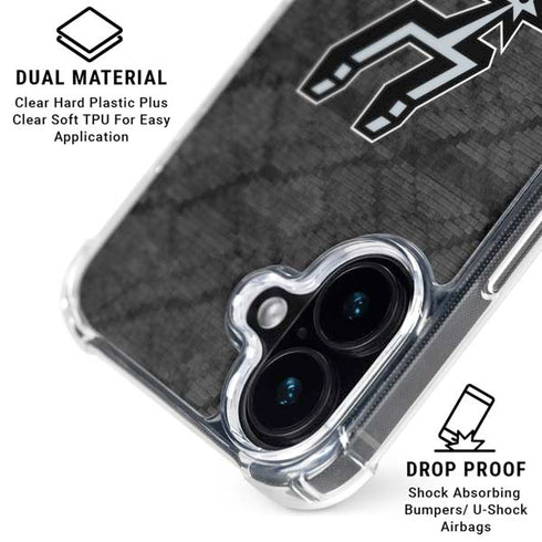 NBA San Antonio Spurs Dark Rust iPhone 16 Plus Clear Case