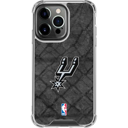 NBA San Antonio Spurs Dark Rust iPhone 16 Pro Clear Case