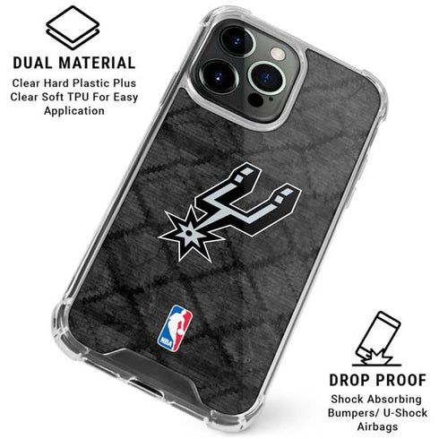 NBA San Antonio Spurs Dark Rust iPhone 16 Pro Clear Case