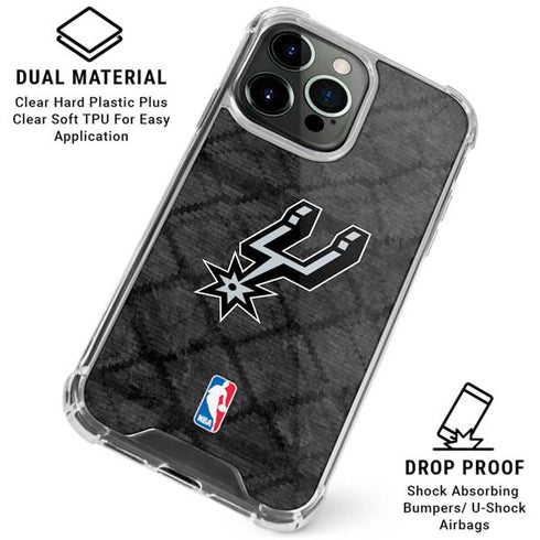 NBA San Antonio Spurs Dark Rust iPhone 16 Pro Max Clear Case