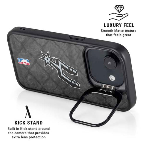 NBA San Antonio Spurs Dark Rust iPhone 16e Kickstand Case