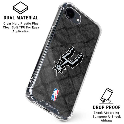 NBA San Antonio Spurs Dark Rust iPhone 16e Clear Case