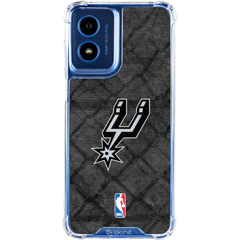 NBA San Antonio Spurs Dark Rust Moto G Play 4G (2024) Clear Case