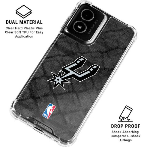 NBA San Antonio Spurs Dark Rust Moto G Power 5G (2024) Clear Case