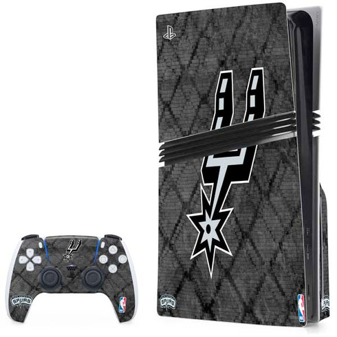 NBA San Antonio Spurs Dark Rust PS5 Pro Disk Bundle Skin