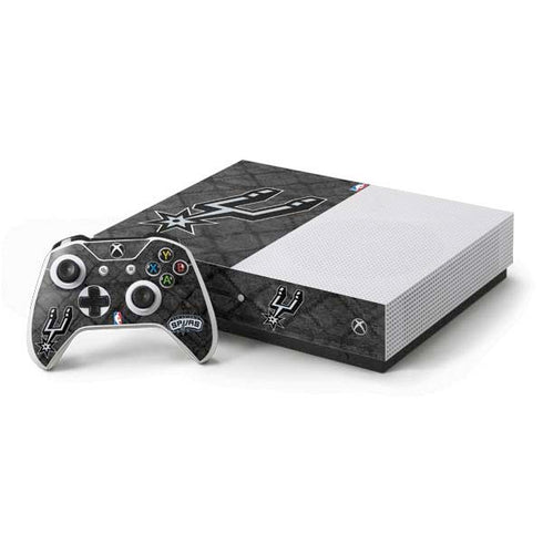 NBA San Antonio Spurs Dark Rust Xbox One S Console and Controller Bundle Skin