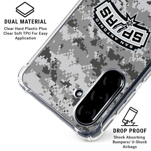 NBA San Antonio Spurs Digi Camo Galaxy A36 5G Clear Case