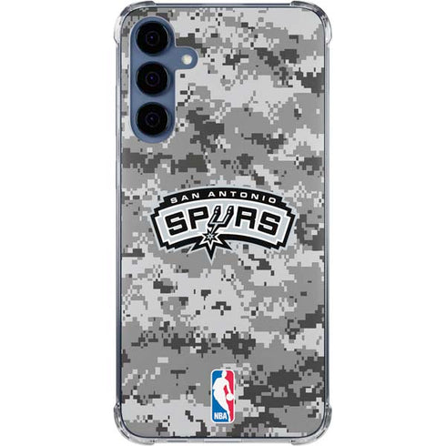 NBA San Antonio Spurs Digi Camo Galaxy A55 5G Clear Case