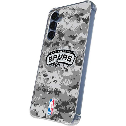 NBA San Antonio Spurs Digi Camo Galaxy A55 5G Clear Case