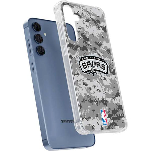 NBA San Antonio Spurs Digi Camo Galaxy A55 5G Clear Case