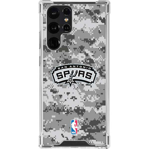 NBA San Antonio Spurs Digi Camo Galaxy S23 Ultra Clear Case