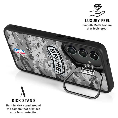 NBA San Antonio Spurs Digi Camo Galaxy S24 FE Kickstand Case
