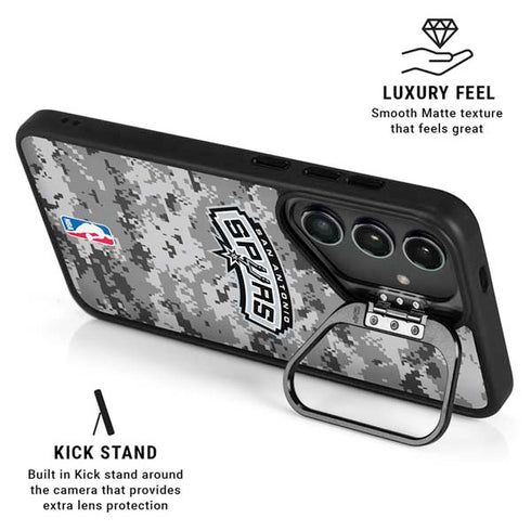 NBA San Antonio Spurs Digi Camo Galaxy S25 Kickstand Case