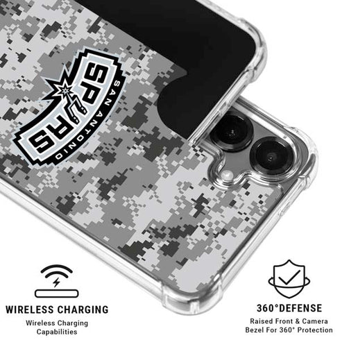 NBA San Antonio Spurs Digi Camo Galaxy S26 Clear Case