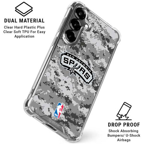 NBA San Antonio Spurs Digi Camo Galaxy S26 Plus Clear Case