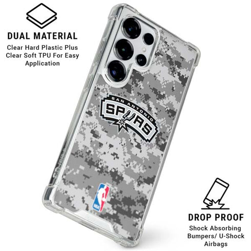 NBA San Antonio Spurs Digi Camo Galaxy S26 Ultra Clear Case