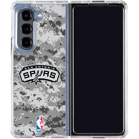 NBA San Antonio Spurs Digi Camo Galaxy Z Fold5 5G Clear Case