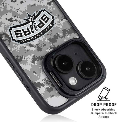 NBA San Antonio Spurs Digi Camo iPhone 14 Kickstand Case