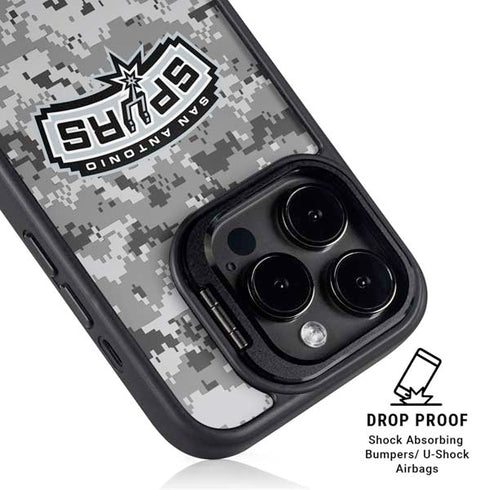 NBA San Antonio Spurs Digi Camo iPhone 14 Pro Kickstand Case