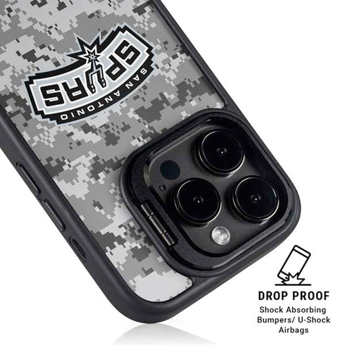 NBA San Antonio Spurs Digi Camo iPhone 14 Pro Max Kickstand Case