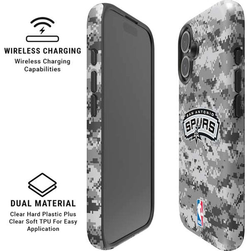 NBA San Antonio Spurs Digi Camo iPhone 16 Magsafe Impact Case