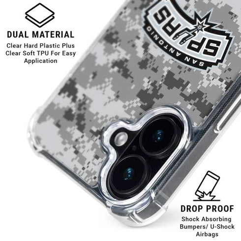 NBA San Antonio Spurs Digi Camo iPhone 16 Plus MagSafe Case
