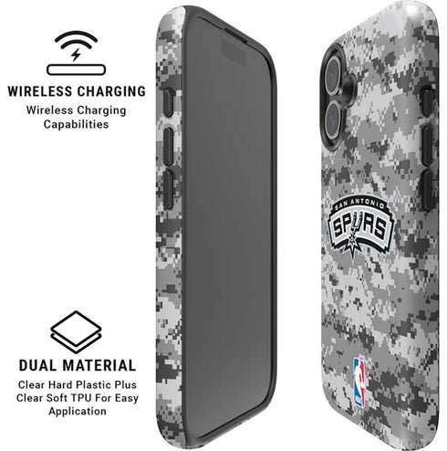 NBA San Antonio Spurs Digi Camo iPhone 16 Plus Magsafe Impact Case