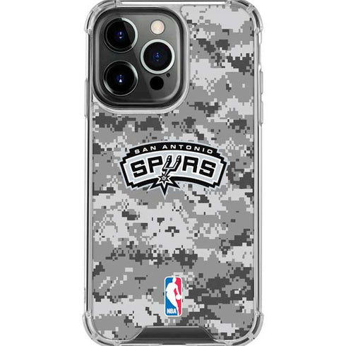 NBA San Antonio Spurs Digi Camo iPhone 16 Pro Max Clear Case