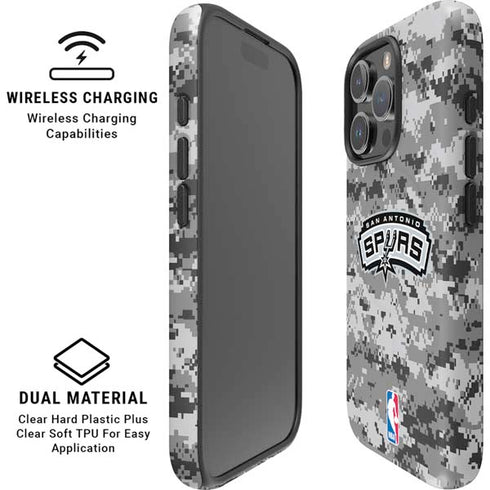 NBA San Antonio Spurs Digi Camo iPhone 16 Pro Max Magsafe Impact Case