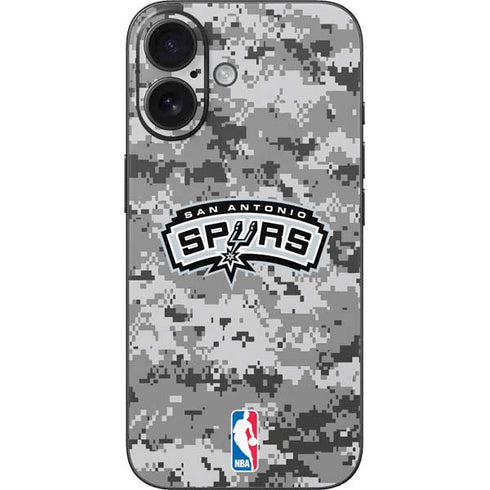 NBA San Antonio Spurs Digi Camo iPhone 16 Skin