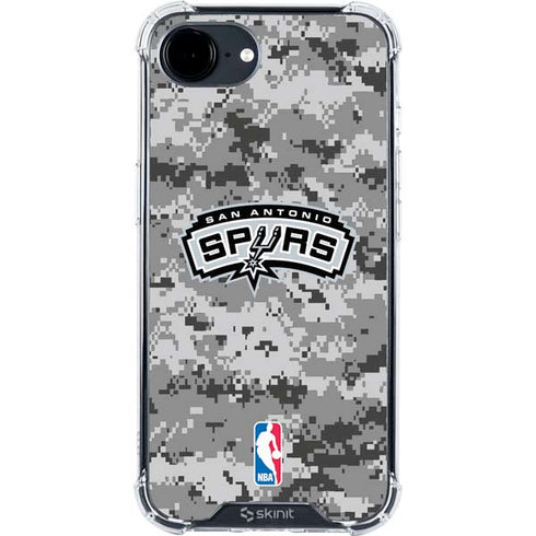 NBA San Antonio Spurs Digi Camo iPhone 16e Clear Case