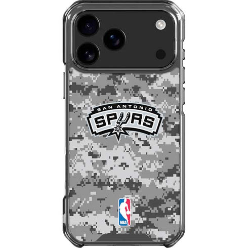 NBA San Antonio Spurs Digi Camo iPhone 18 Pro Max Clear Case