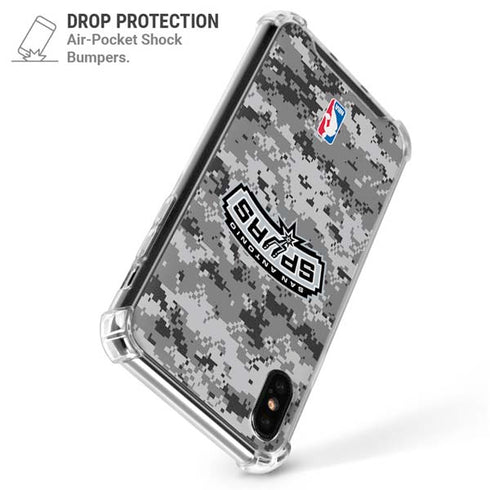 NBA San Antonio Spurs Digi Camo iPhone X/XS Clear Case
