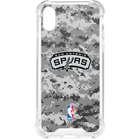NBA San Antonio Spurs Digi Camo iPhone XS Clear Case